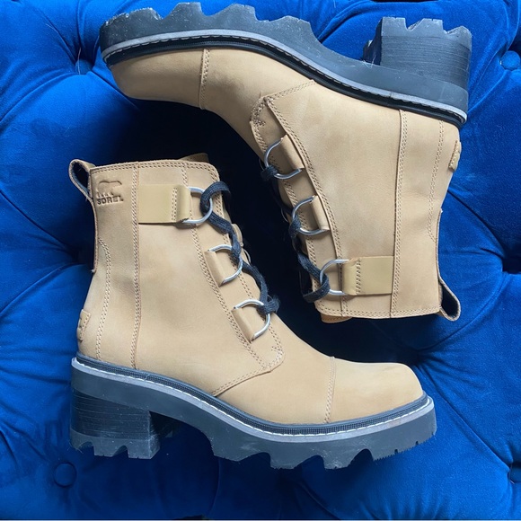 Sorel - Women’s Joan Now Lace Boot Caribou Buff Black - size 8.5 - Picture 4 of 10